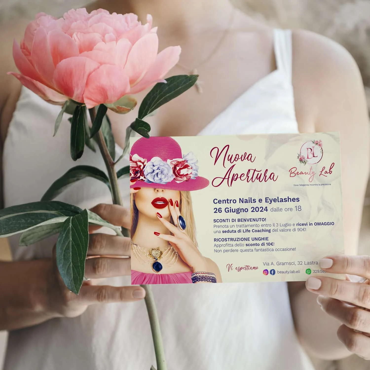 Beauty Lab Cartolina Invito